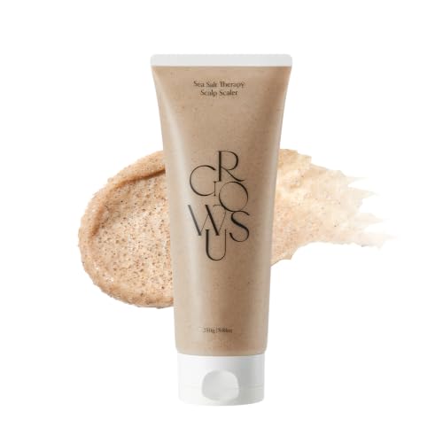GROWUS Sea Salt Scalp Exfoliator Scrub - Salicylic Acid, Niacinamide, Dexpanthenol, Exfoliating, Deep Cleansing for Itchy, Oily, Greasy Roots and Scalp, No Paraben and Sulfate (8.8 Oz / 250g) 8.8 Ounce (Pack of 1)