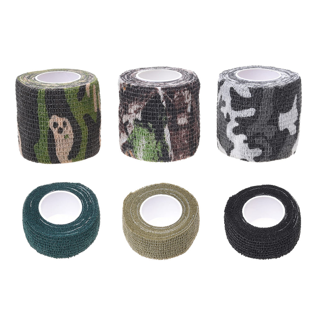 Eco-Fused Self-Adhering Bandage - Injury Wrap Tape for Pets, Dogs, Cats, Horses - Pack of 6 - Dog Bandages for Legs - Prevent Licking - Does not Stick to Hair - Elastic, Water Repellent, Breathable Real Camo for Pets