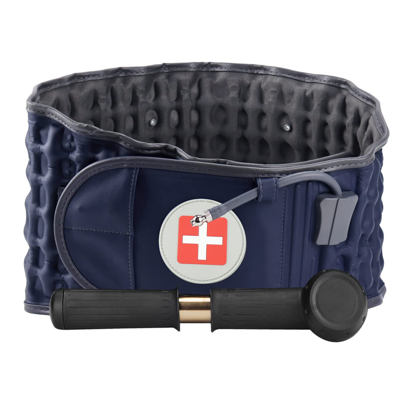 Decompression Back Belt - Lumbar Support Belt for Men & Women Lower Back Pain Relief, Back Traction Device Fits Waist Size 29-49 Inches (Blue) Blue - BeesActive Australia