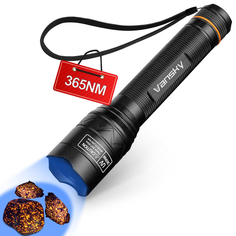 Vansky X7 Pro 365nm UV Light Blacklight Flashlights: LED Black Light Flashlite Professional Ultraviolet Flashlight Pet Urine Detector for Dog Cat, Resin Curing and Rock Hunting(Batteries are Included) - BeesActive Australia