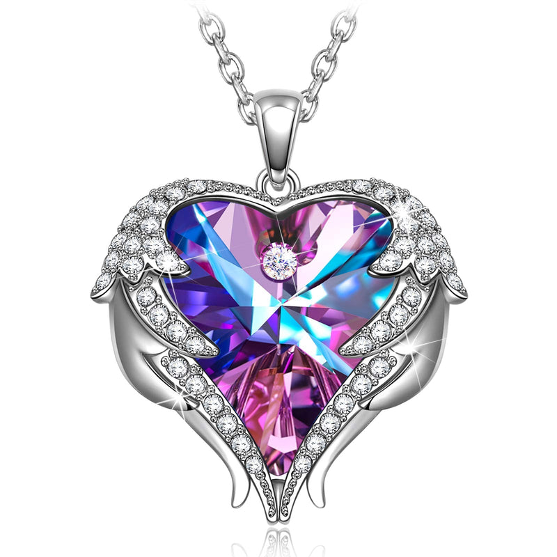 Kate Lynn ♥ Angel Wings Heart Necklace for Women, 18"+2" Necklace, Packaged with Jewelry Box, Birthday Gift Anniversary Jewelry Gift for Women, Symbol of Love, Beauty and Guardian Angel Wings Necklace - BeesActive Australia