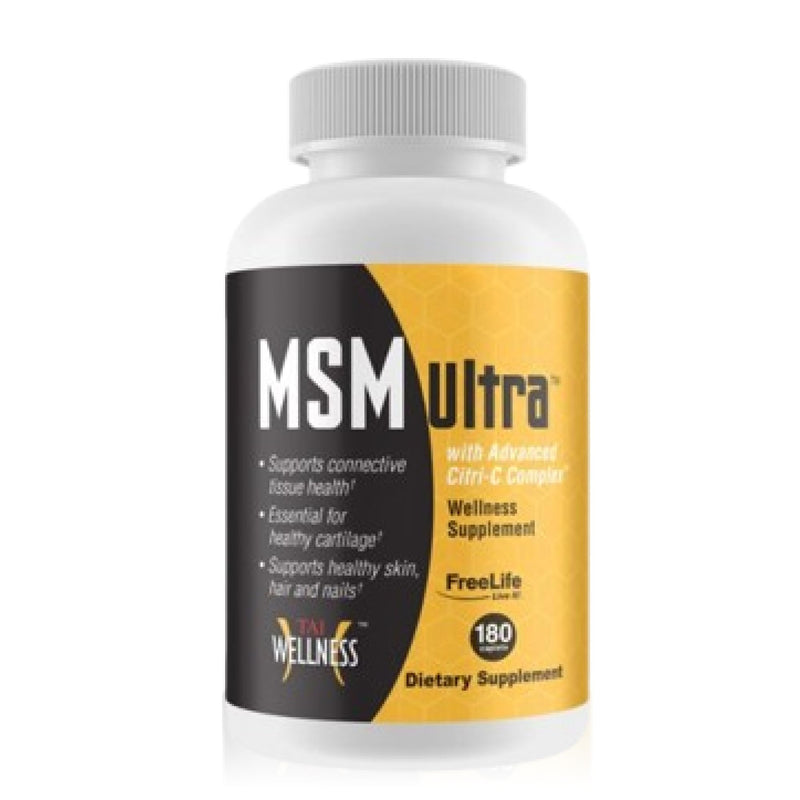 Youngevity Freelife MSM Ultra | 3,000 mg MSM + Proprietary Citri-C Complex Blend + Vitamin C | Ultimate Methylsulfonylmethane Supplement | Bone & Joint Support | 180 Count