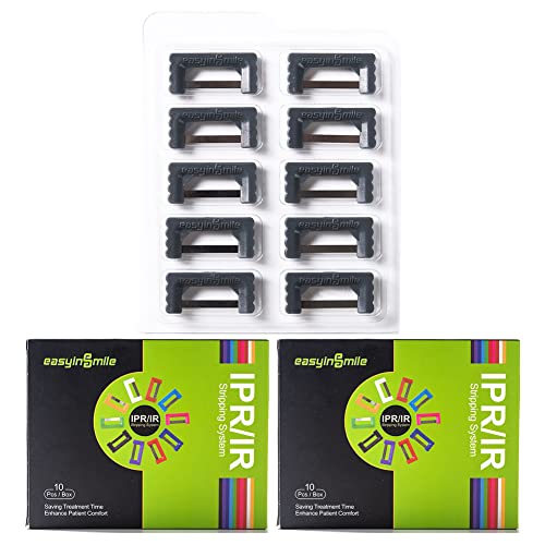 SNAWOP Dental Polishing Strips 2 Packs Orthodontic Interproximal Reduction IPR/IR System Single Hand Use Teeth Enamel Kit (Gray) Gray