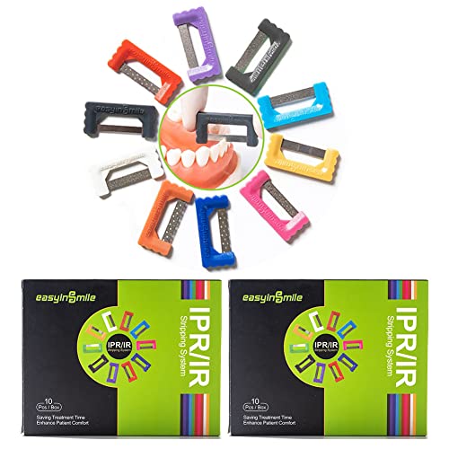 SNAWOP Dental Polishing Strips 2 Packs Orthodontic Interproximal Reduction IPR/IR System Single Hand Use Teeth Enamel Kit (IPR Plus Strip System Kit) IPR Plus Strip System Kit