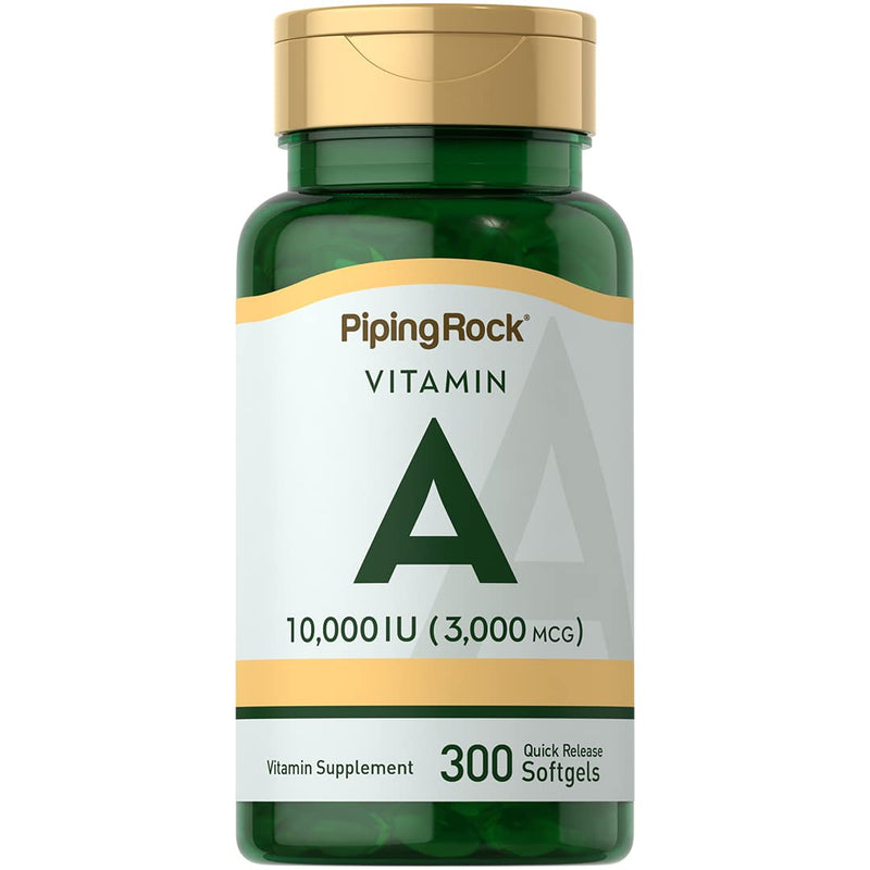 Piping Rock Vitamin A 10000 IU Softgels | 300 Count | Non-GMO, Gluten Free Supplement - BeesActive Australia