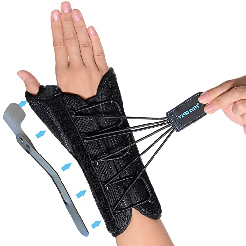 VISKONDA Wrist Brace with Thumb Spica Splint Support for De Quervain's Tenosynovitis,Carpal Tunnel Syndrome,Arthritis,Wrist ganglion cyst,Sprains&Forearm Support Cast(Right Hand,Medium) Medium Right Hand