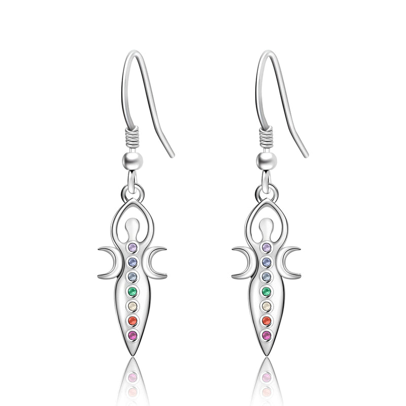 LINGBG JEWELRY Witch Broom Earrings 925 Sterling Silver Cross Earrings Infinity Earrings Skull Key Earrings for Women Chakra Earrings Feather Earrings Jewelry Gifts for Girls Friends 15# Earrings - BeesActive Australia