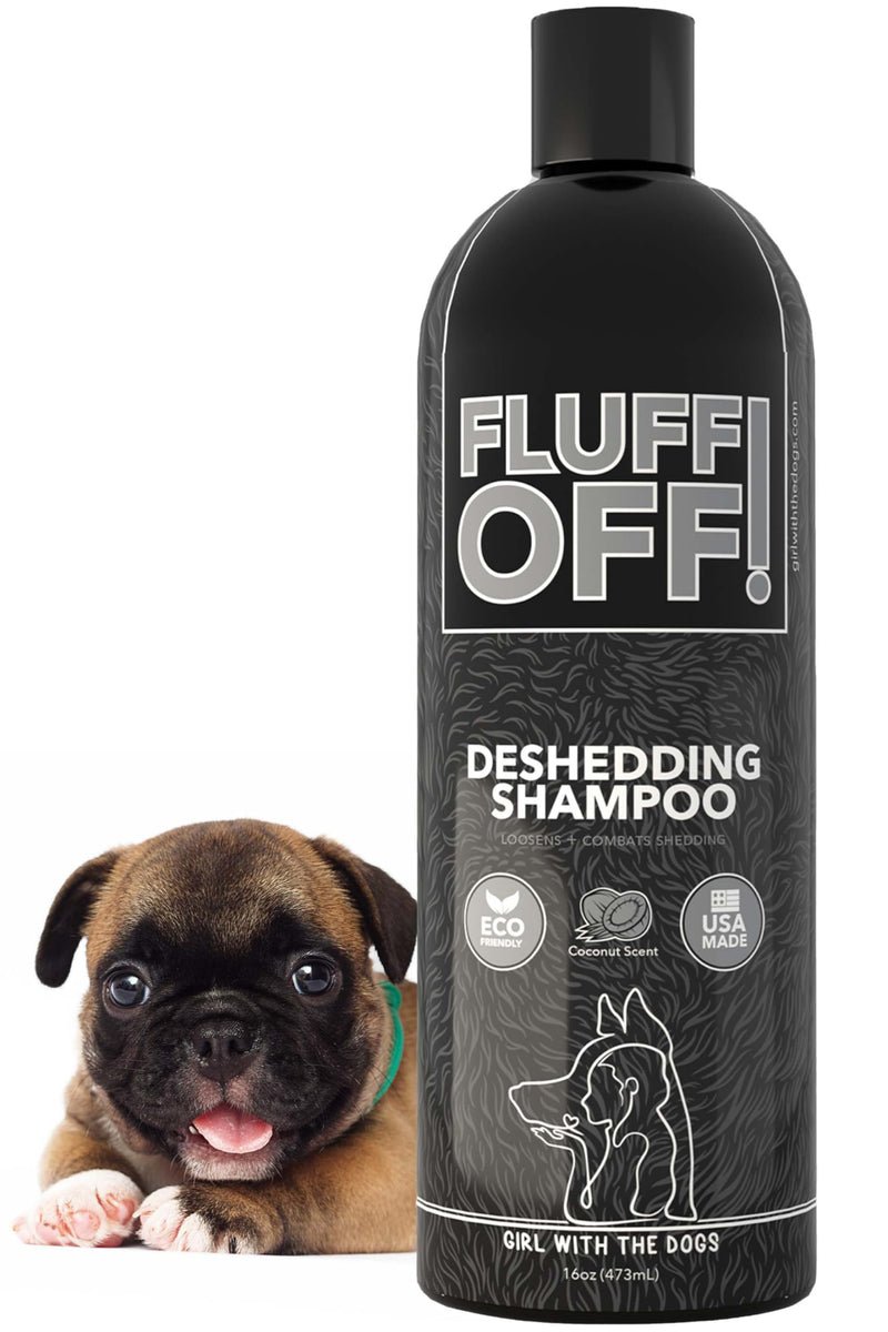 FLUFF OFF! by Girl With The Dogs, Natural Deshedding Dog & Cat Shampoo, 16 Oz, Made in USA, 8 Wks+ - BeesActive Australia