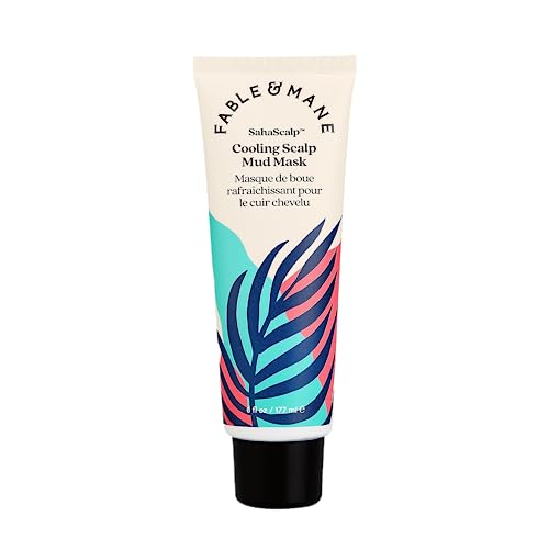 Fable & Mane Cooling Scalp Mud Mask, Soothes Itchiness and irritation. Treatment to Purify the Scalp with Ayurvedic Neem