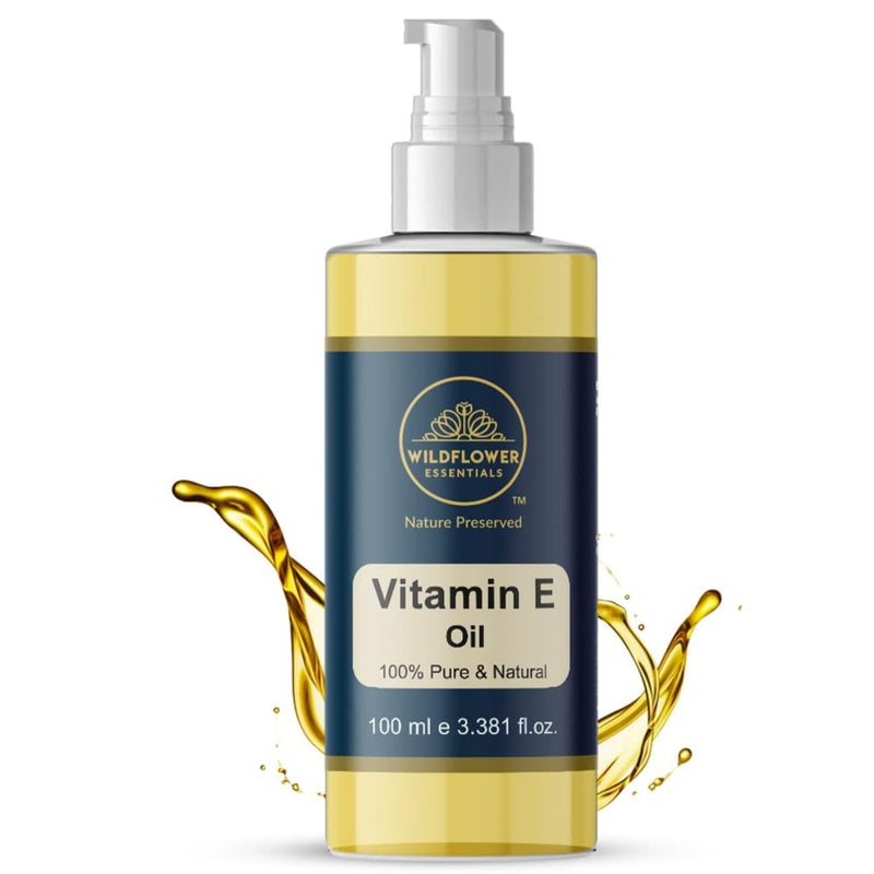 Vitamin E Oil Pure Cold Pressed For Face, Skin, Hair, Body, Pore Tightening | with Dispensing Pump 3.38 Fl Oz (100ml) Vitamin E 3.38 Fl Oz (Pack of 1)