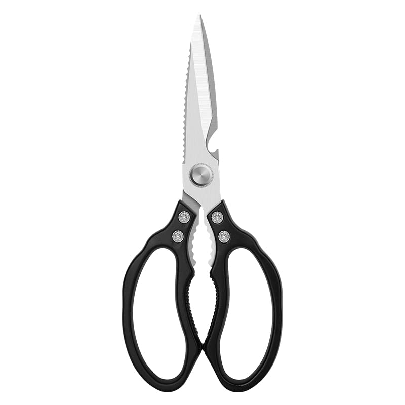 AWinjoy Kitchen Scissors, Heavy Duty Sharp Kitchen Shears Dishwasher Safe, Kitchen Accessories Cooking Shears for Kitchen Meat Chicken Fish Poultry Herb Bread (Black) Black - BeesActive Australia