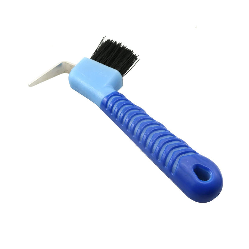 Horse Hoof Pick Brush with Soft Touch Rubber Handle Random Color for Goat, Donkey and Horse