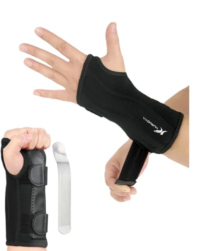 Hurmoya Wrist Brace for Carpal Tunnel, Night Support, Left Hand, Medium
