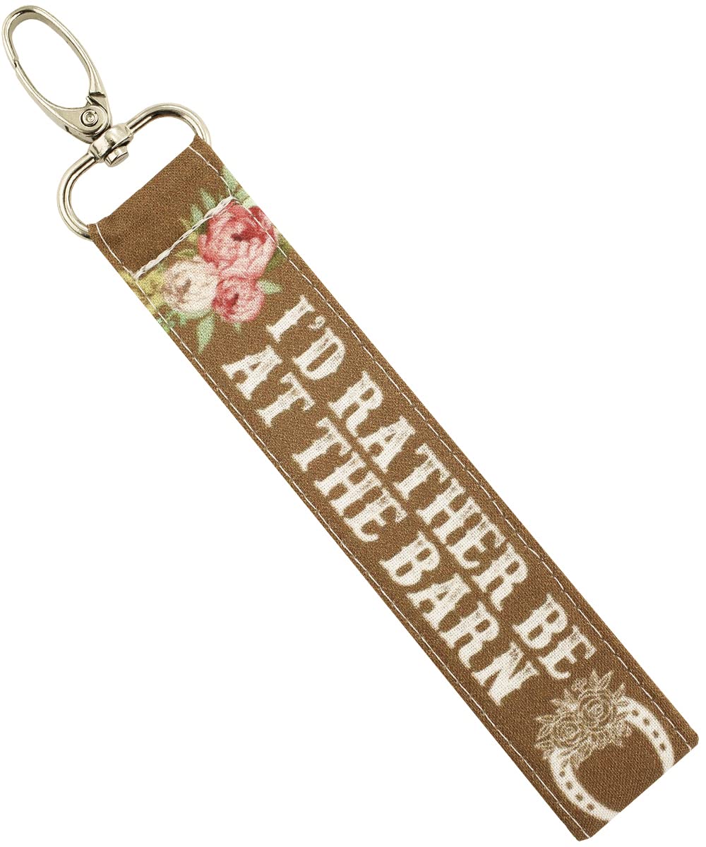 Horse Gifts For Women, Horseshoe Keychain, Equestrian Accessories, Country Girl, I'd Rather Be At The Barn