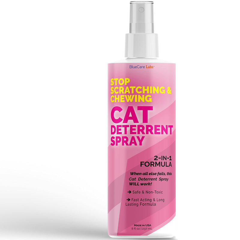 Cat Deterrent Spray with Rosemary Oil, Lemongrass & Cinnamon to Stop Cat Scratching Furniture, Plants, Floors and More - Non-Toxic - Made in USA - BeesActive Australia