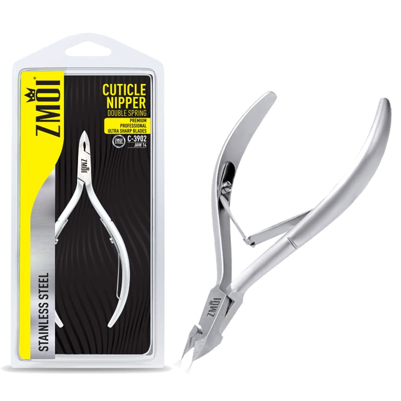 Cuticle Nippers – Professional Cuticle trimmer – Premium Stainless Steel Cuticle Remover Tool – Cuticle Cutter for Cuticle Trimming and Hangnails (Double Spring - Haft Jaw 5mm) Double Spring - Haft Jaw 5mm - BeesActive Australia