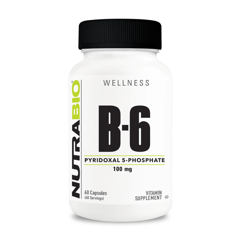 NutraBio Vitamin B6 P5P (Pyridoxal 5-Phosphate) Vitamin B6 100mg per Serving- 60 Vegetable Capsules