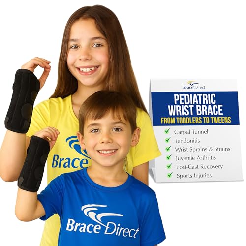 Brace Direct Kids Lace-up Wrist Brace for Carpal Tunnel, Tendonitis, Sprain Right 6"