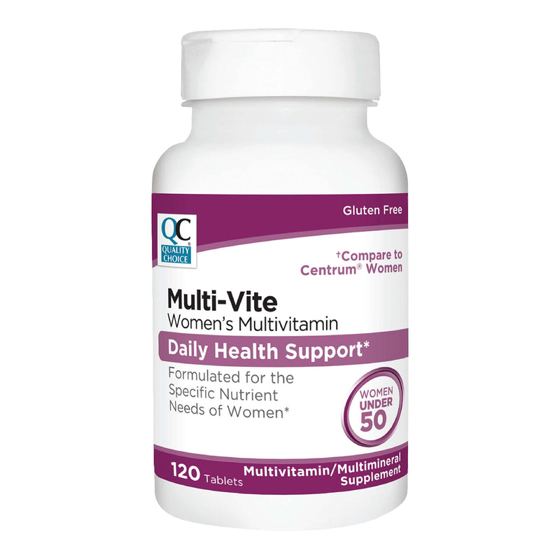 Quality Choice Womens Multi-Vite, Multivitamin Tablets for Daily Health Support Formulated for Women Under 50 in 120 Count Bottles 1