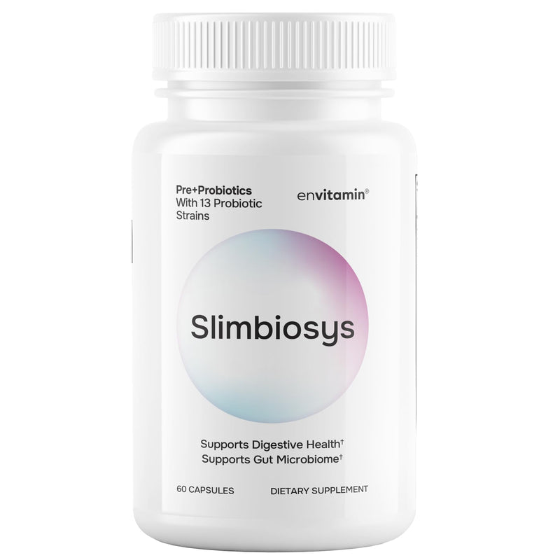 envitamin Slimbiosys Ultra Probiotic Capsule - Pre & Probiotics for Women & Men - Support Your Microbiome 60 Count (Pack of 1)