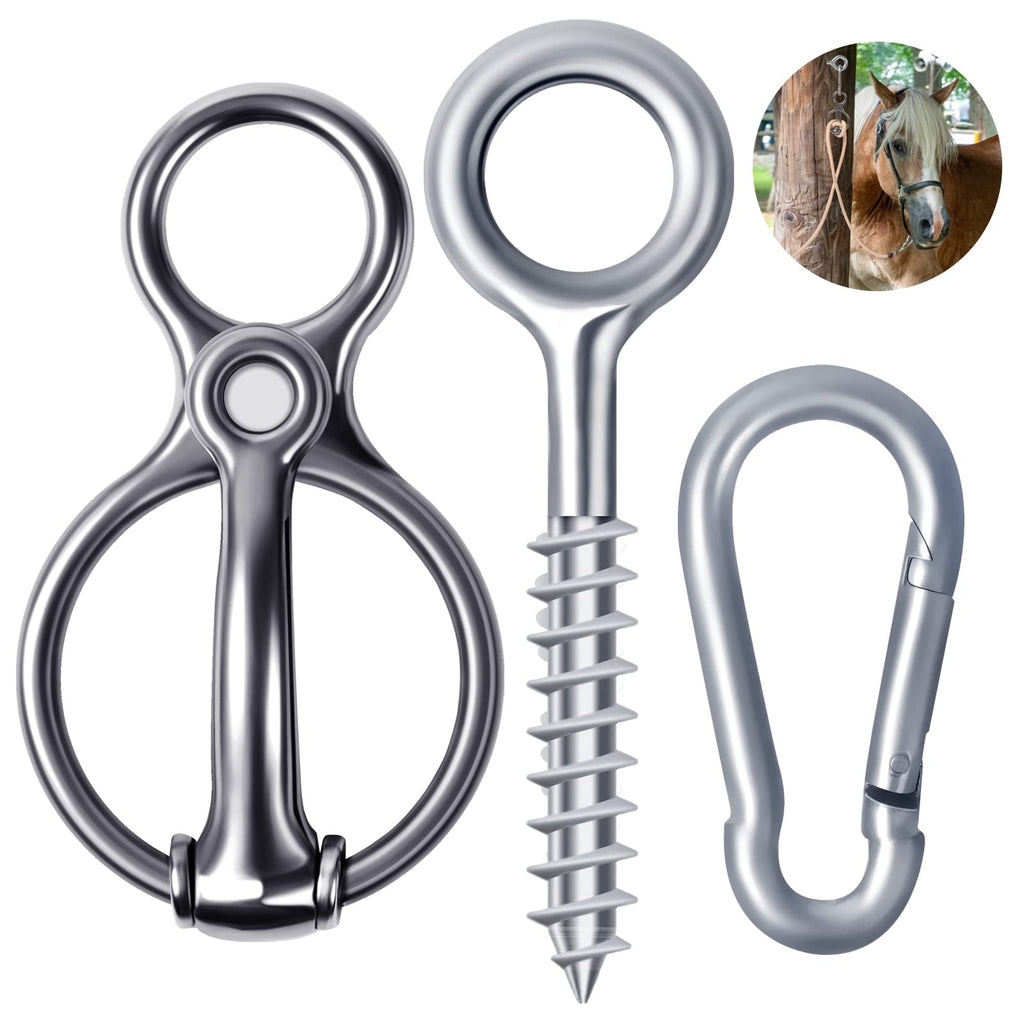 Martx Blocker tie Ring for Horses,Horse tack and Supplies Horse Accessories,Horse tie Ring Prevents Horses from Pulling Back Sturdy Stainless Steel