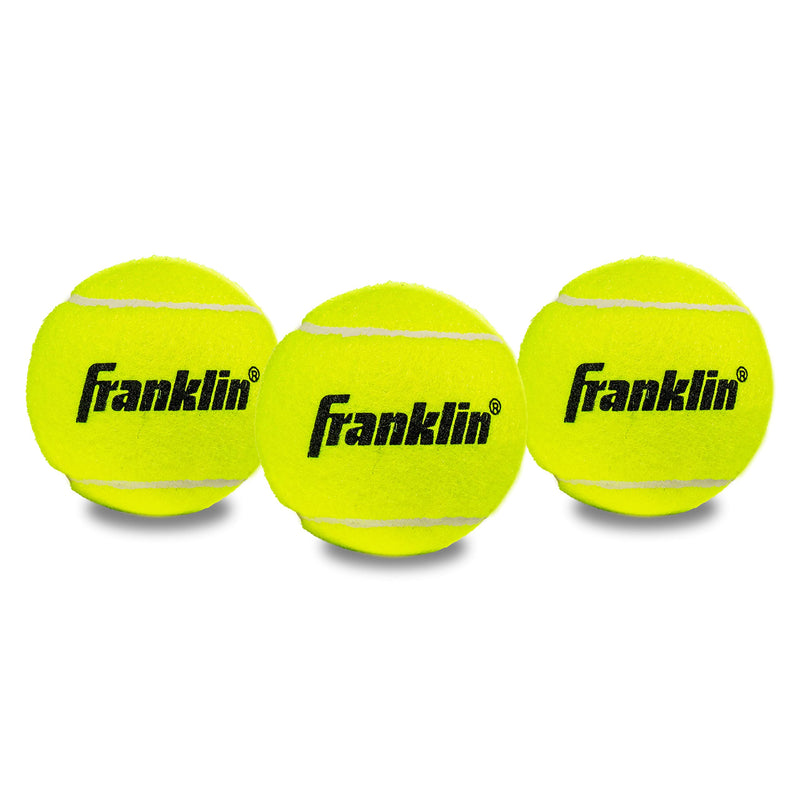 Franklin Sports Practice Tennis Balls - Official Size Low Pressure Tennis Balls - Great for Training + Practice - 3 Pack Can of Low Bounce All Court Surface Tennis Balls - BeesActive Australia
