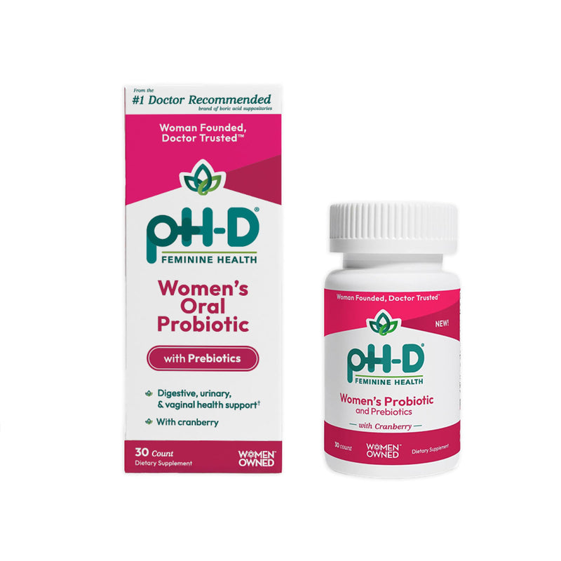 pH-D Feminine Health Vaginal Probiotic Oral Supplement, 30 Count | Women's Health Probiotic with Prebiotic Blend, Cranberry Fruit Extract, Oral Supplement 30 Count (Pack of 1)