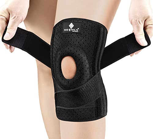 NEENCA Professional Knee Brace, Medical Knee Support for Women & Men Relief Black Large