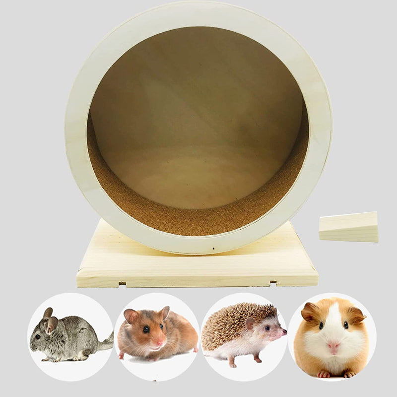 Allazone Hamster Wooden Running Wheel, Wooden Small Pets Exercise Wheel, Running Spinner Wheel Play Toy for Rat Gerbil Mice Chinchillas Hedgehogs Guinea Pigs, S - BeesActive Australia