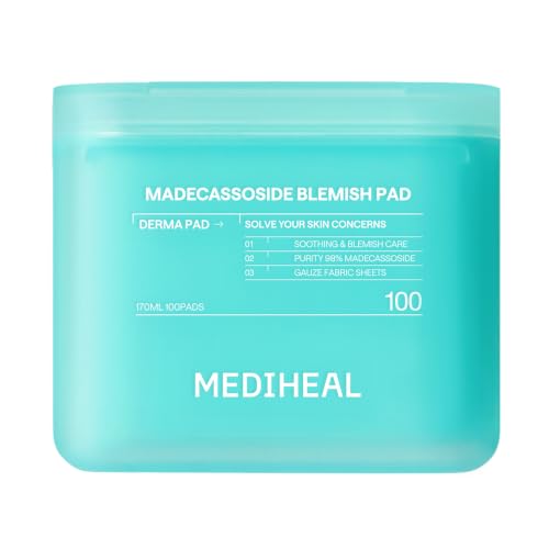 MEDIHEAL Madecassoside Blemish Care Toner Pad 100 Count (Pack of 1)
