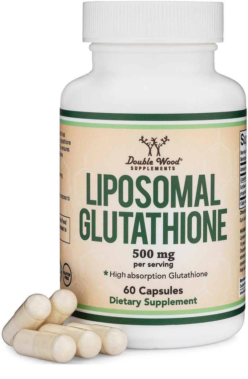 Liposomal Glutathione 500mg, Skin + Detox Support, 60 Capsules | Skin + Detox Supplement, CELLg8 Liposomal Delivery, Brighter, Even-Toned Skin, Liver Support, No Aftertaste, 30-Day Supply 60 Count (Pack of 1)