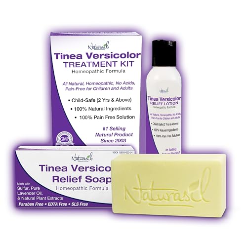 Naturasil Tinea Versicolor Treatment 2-Step Kit with Lotion & Sulfur Soap Tinea Lotion + Soap