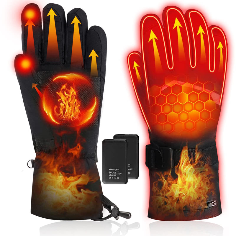 Heated Glove for Men Women, Heated Motorcycle Gloves Waterproof Touchscreen Heating Gloves for Hiking, Snowboarding Winter Outdoor Sports - BeesActive Australia