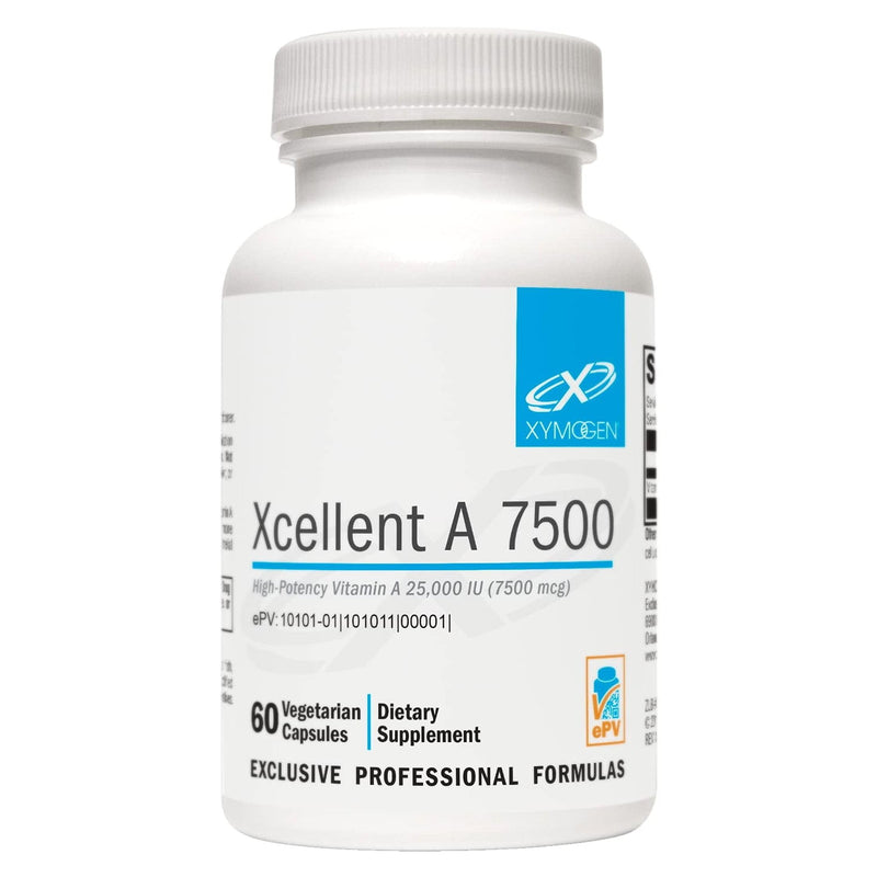 XYMOGEN Xcellent A 7500, 60 Capsules | Supports Immune Function, Cellular Health, and Mucosal Surfaces, Vitamin A as Retinyl Palmitate