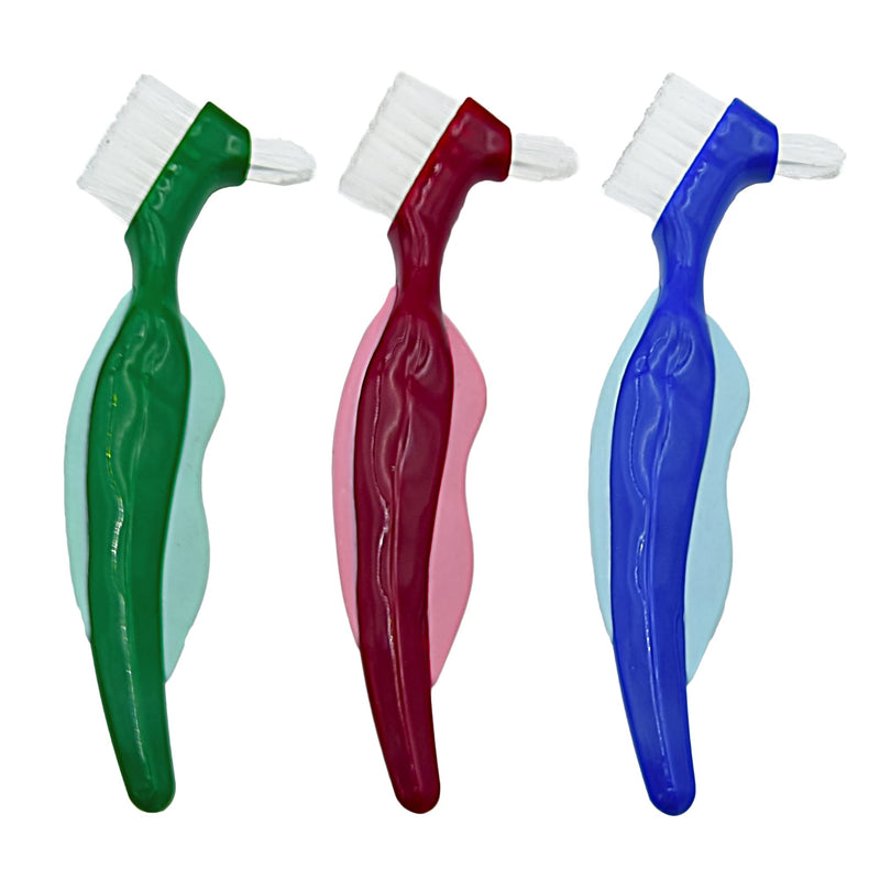 Premium Hard Denture Brush, 3PCS Cleaning Brush, Multi-Layered Bristles & Portable Denture Double Sided Brush, Denture Cleaning Care - BeesActive Australia