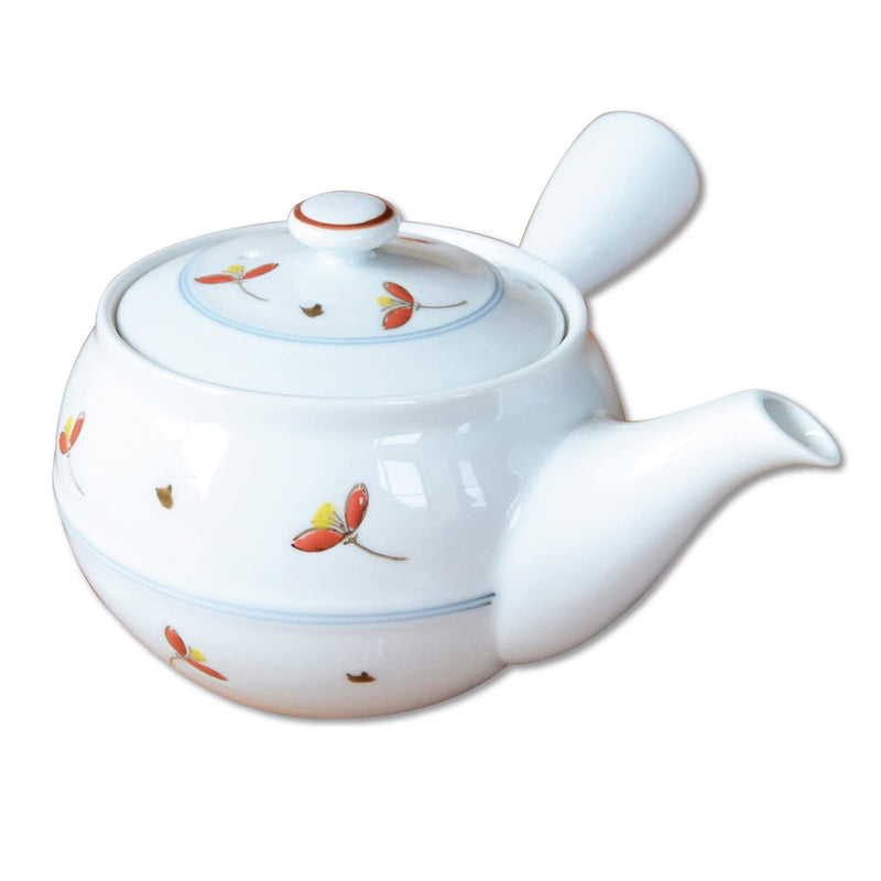 Japanese Teapot Ceramic Kyusu 14.5 fl oz Made in Japan Arita Imari ware Porcelain Tea pot for Green Tea Akane - BeesActive Australia