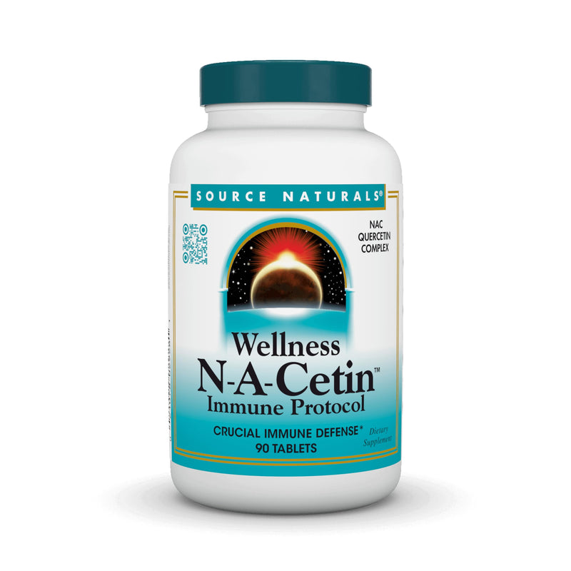 Source Naturals Wellness N-A-Cetin Immune Protocol, 90 Tablets | NAC Quercetin Complex | Crucial Immune Defense*