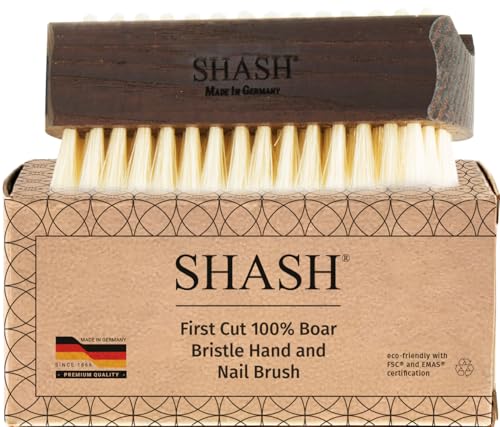 Since 1869 Hand Made In Germany Thermo Beech Wood Light Bristle Nail and Hand Brush