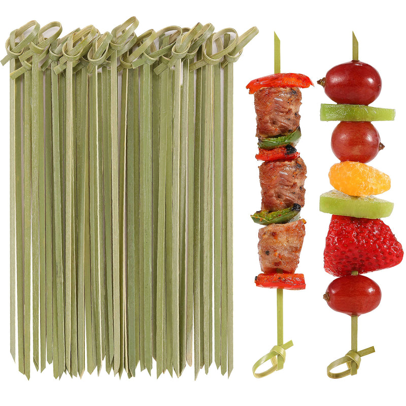 200 PCS Cocktail Picks, 6 Inch Toothpicks for Appetizers, Natural Bamboo Knot Skewers, Mini Food Sticks, Fancy Tooth Picks for Drinks, Fruit, Charcuterie, Cocktail Garnish Accessories, Party Supplies Knot 6 Inch 200 Pcs - BeesActive Australia