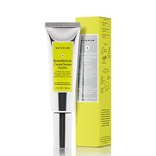 Naturium Retinaldehyde Cream Serum 0.05%, Advanced Anti-Aging & Smoothing Face & Skin Care, 1.7 oz 1.70 Fl Oz (0.05%)
