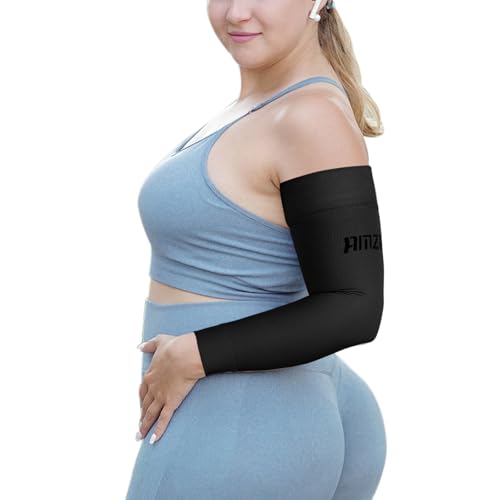 AMZAM Medical Compression Arm Sleeve for Women & Men Single Black (15-20 Mmhg) Medium (Single)