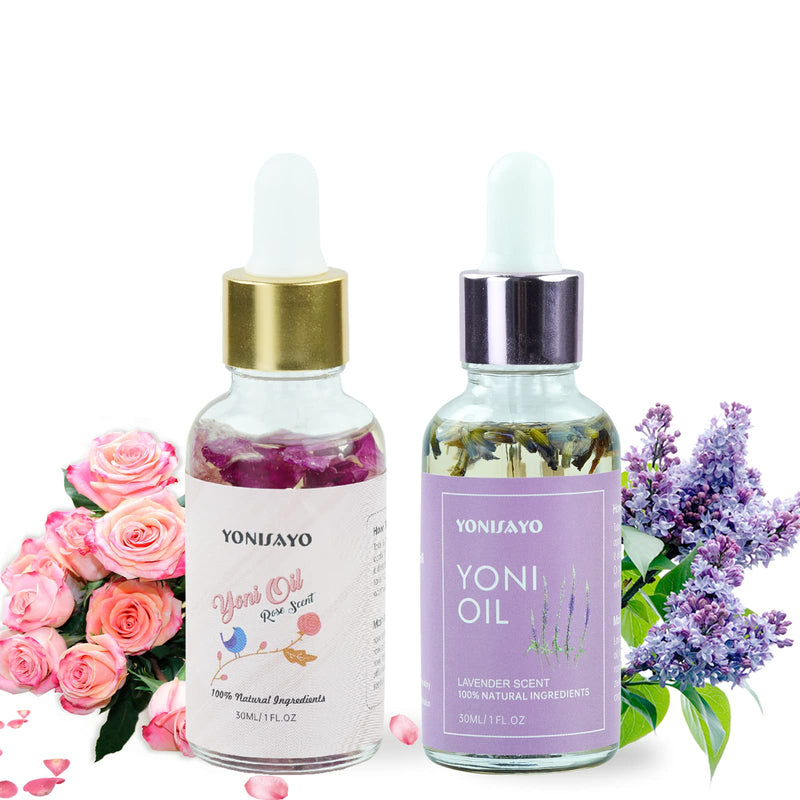 2 Packs Yoni Oil, All Natural Feminine Oil Intimate Deodorant for Women, Remove Odor, Ph Balanced, 100% V Oil Serum Made with Rose Lavender Essential Oils (1 fl oz/30 ml) 1 Fl Oz (Pack of 2) - BeesActive Australia