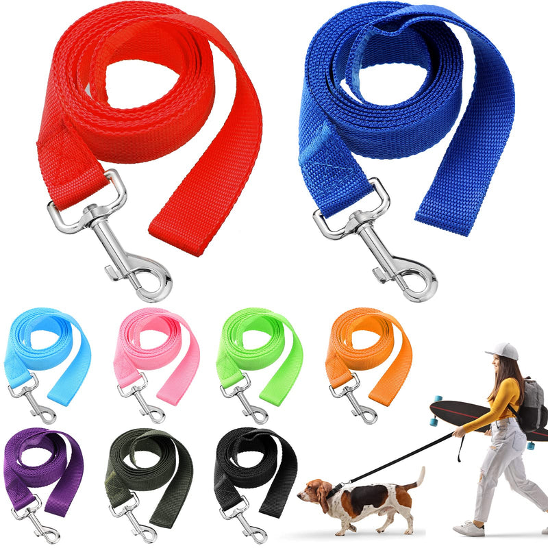 9 Pack Nylon Dog Training Leash Bulk 6 ft Dog Leash for Small and Medium Dogs Puppy Traction Rope for Training, Play, Camping, or Backyard - BeesActive Australia
