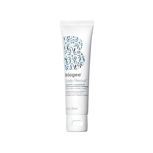 Briogeo Scalp Revival Charcoal + Coconut Oil Micro-Exfoliating Shampoo | Sulfate-Free Scalp Scrub for Dry, Itchy, or Oily Scalp | Detoxifying & Hydrating | Vegan & Cruelty Free 2 Fl Oz