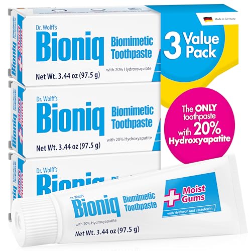 Bioniq Plus Moist Gums 20% Hydroxyapatite Toothpaste 3.44 Ounce (Pack of 3)