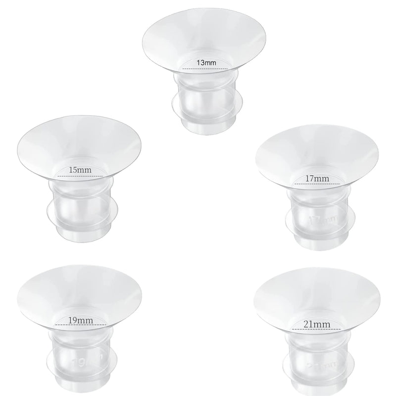 Flange Inserts 13/15/17/19/21mm 5pcs,Suitable for Medela,Spectra 24mm Shields/Flanges,Compatible with Momcozy S12 Pro/S9 Pro/S9/S12 Wearable Breast Pump,Reduce 24mm Tunnel Down to Correct Size 5size-flange insert - BeesActive Australia