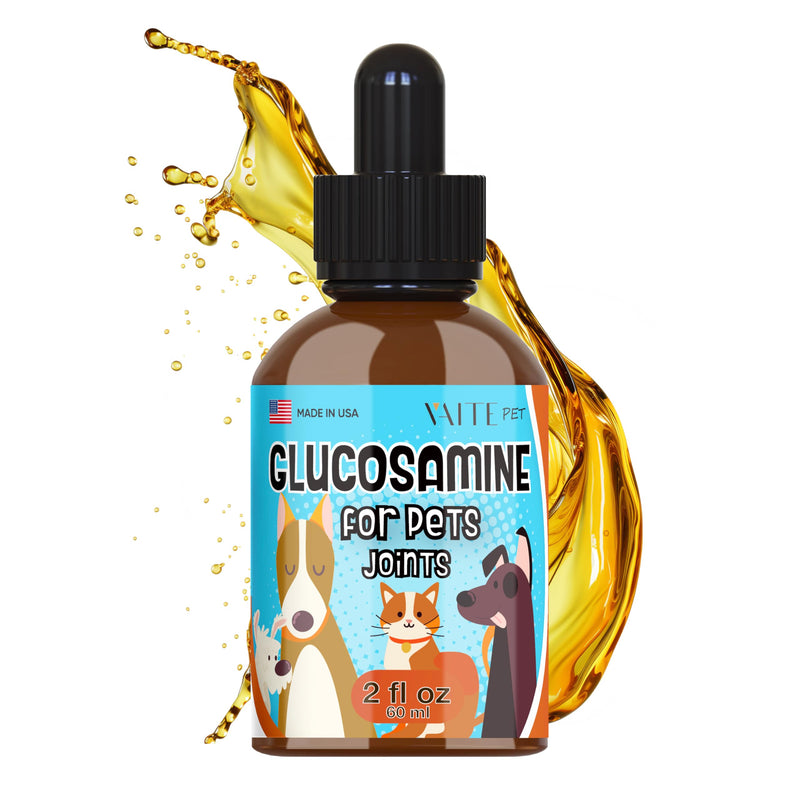 Hip & Joint Glucosamine Drops for Pets - Advanced Formula with Glucosamine, Chondroitin & MSM - Enhances Mobility Support - Natural Pain Relief for Dogs and Cats - Anxiety Supplement for Senior Pets - BeesActive Australia