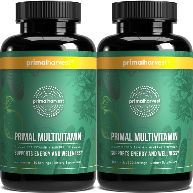 Primal Harvest Multivitamin - Daily Supplement, Gluten & Soy Free 30 Count (Pack of 2)