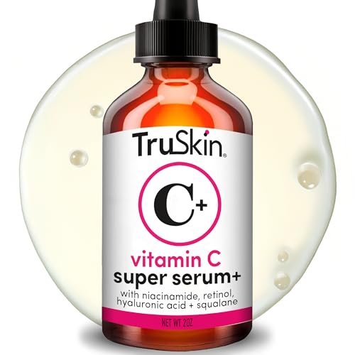 TruSkin Vitamin C Super Serum for Face, 5 Skin Benefits, 2 fl oz 2 Fl Oz (Pack of 1)