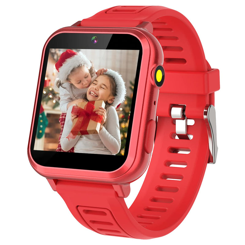 Wiszodet Smart Watch for Kids - Kids Smart Watch Girls Boys Gifts for 4-12 Years Old with 24 Games Camera Video Music Player Flashlight Alarm Clock Pedometer Birthday for Boys Girls Age 6 7 8 9 Red